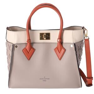 Louis Vuitton On My Side MM Satchel Monogram Tuffetage Galet Leather